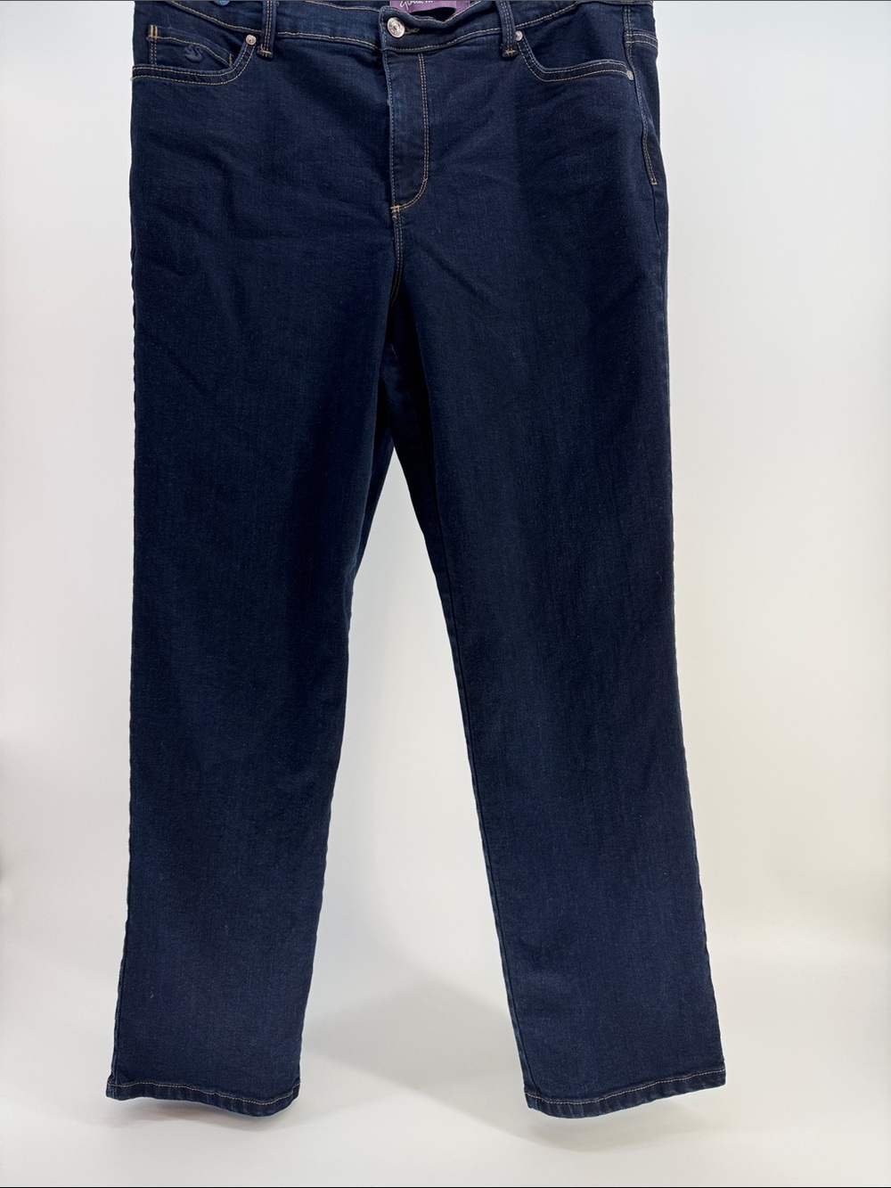 Gloria Vanderbilt Navy Straight-Leg Jeans